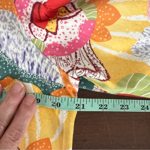 Coldwater Creek Pastel Floral Zip Up Jacket Petite Sz PL Cotton Side Splits - Picture 8 of 11